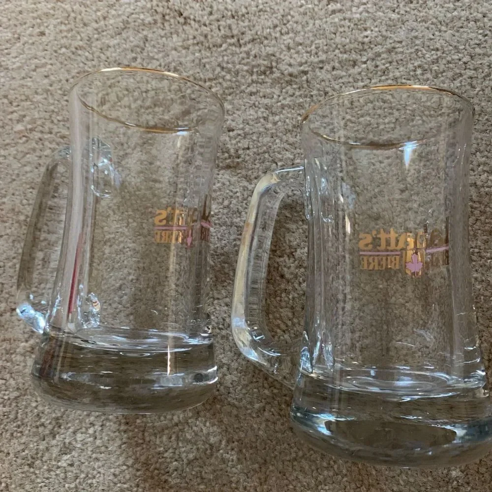 2 Labatt's Beer Glass Mugs
